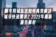 苹果cms模板顺丰同城急送如何高效解决城市快递需求？2025年最新服务解析苹果cms