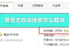 爱奇艺自动续费怎么取消