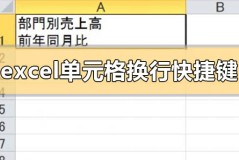 excel单元格内换行按什么快捷键