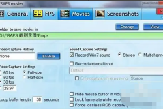 Fraps软件录制视频设置详情