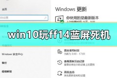 win10玩ff14蓝屏死机怎么办